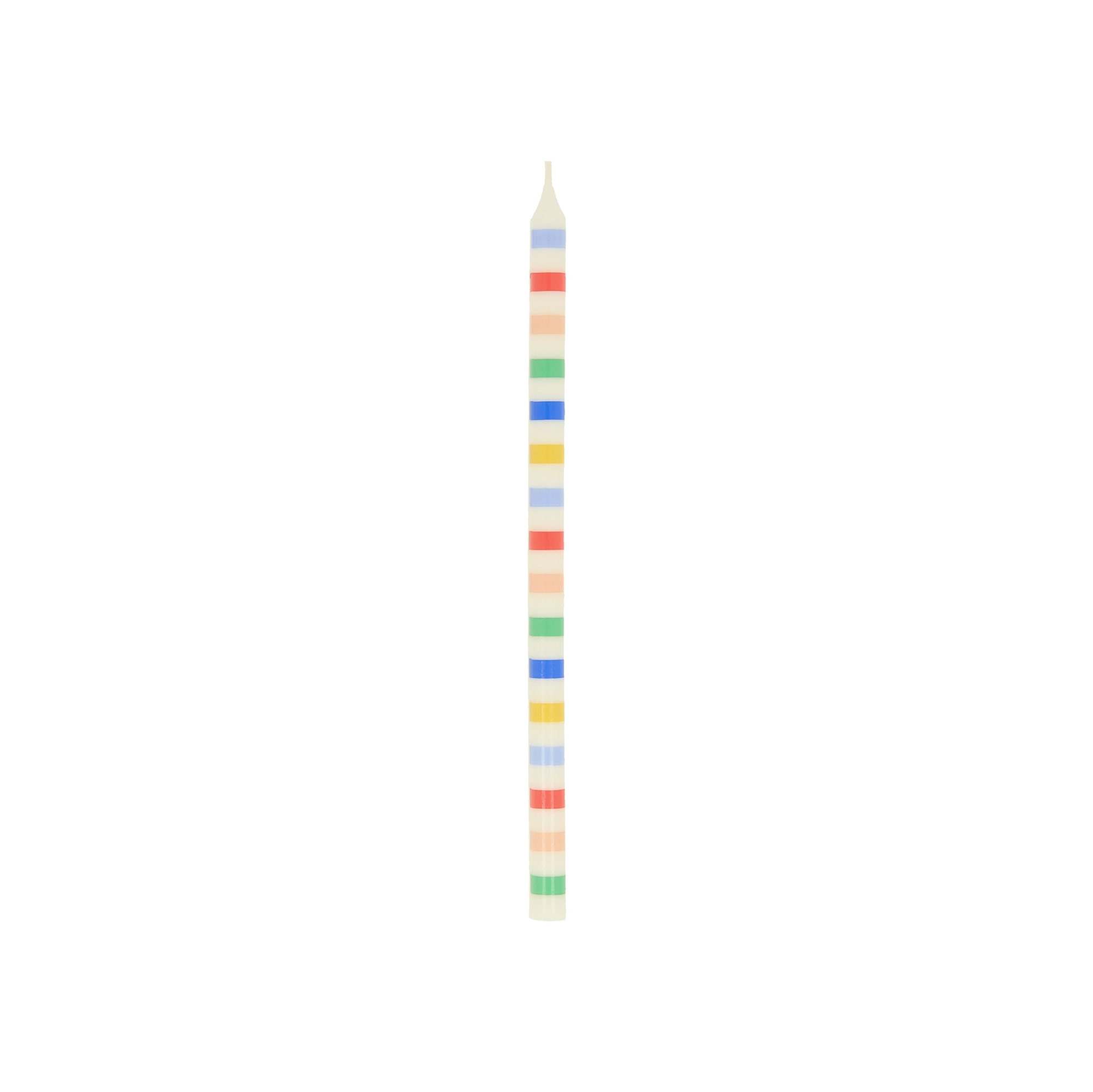 Multi Stripe Candles - Multi Renkli Çizgili Mumlar (x16)