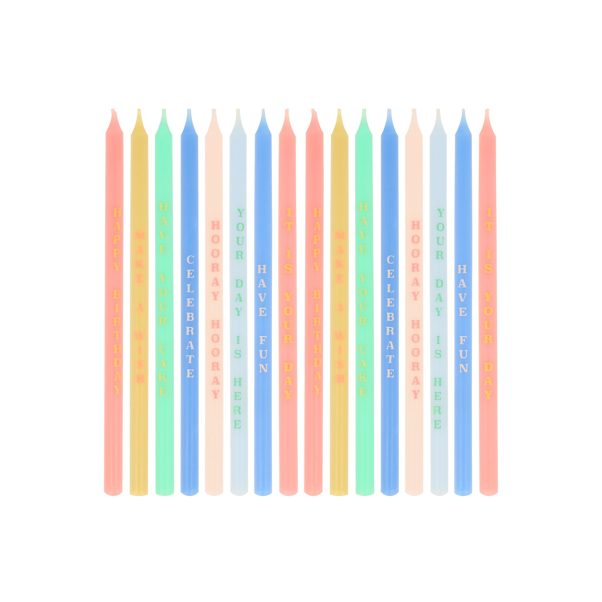 Birthday Phrases Candles - Doğum Günü Tebrik Yazıları Mumlar (x16)