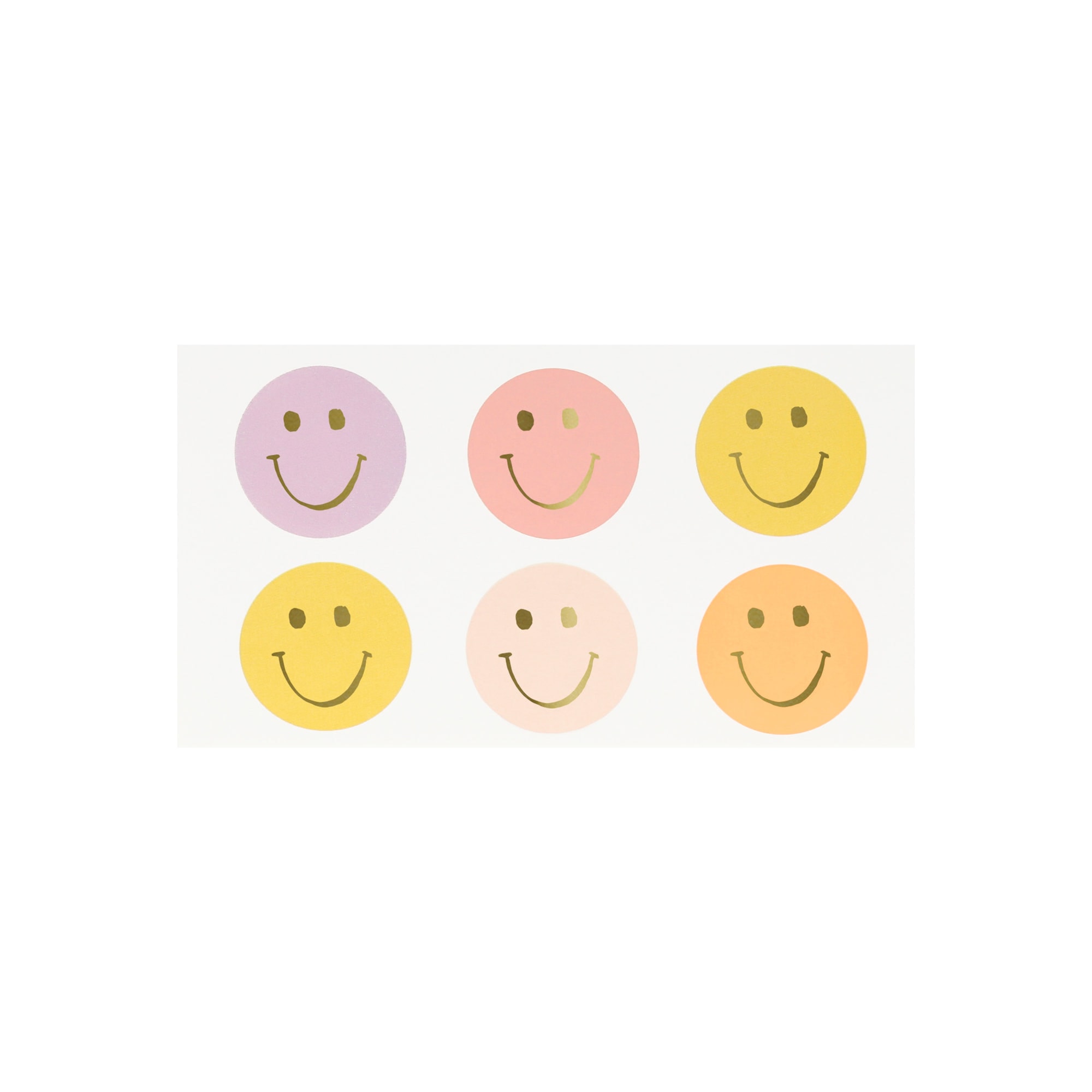 Happy Face Temporary Tattoos - Mutlu Yüzler & Semboller Geçici Dövmeleri (x2)
