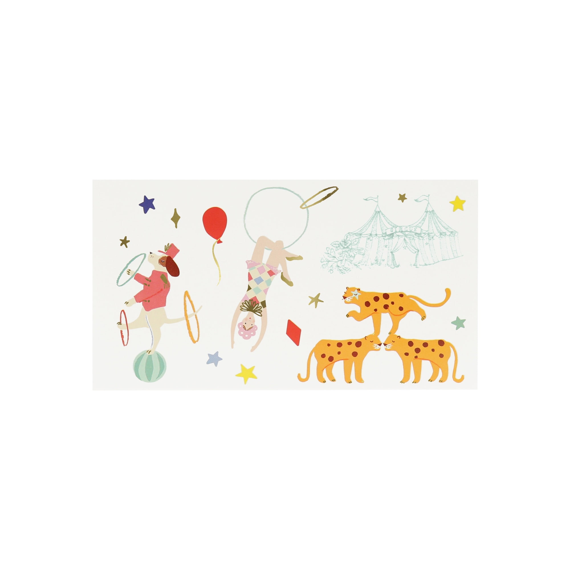 Circus Temporary Tattoos - Sirk Geçici Dövmeler (x2)