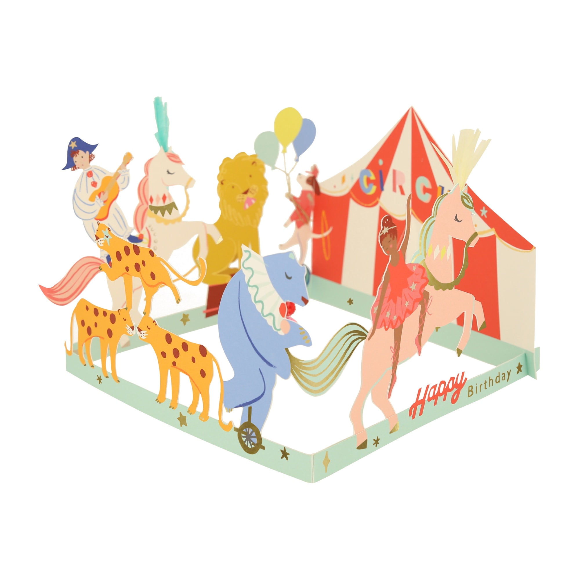 Circus Concertina Card - Sirk Tebrik Kartı