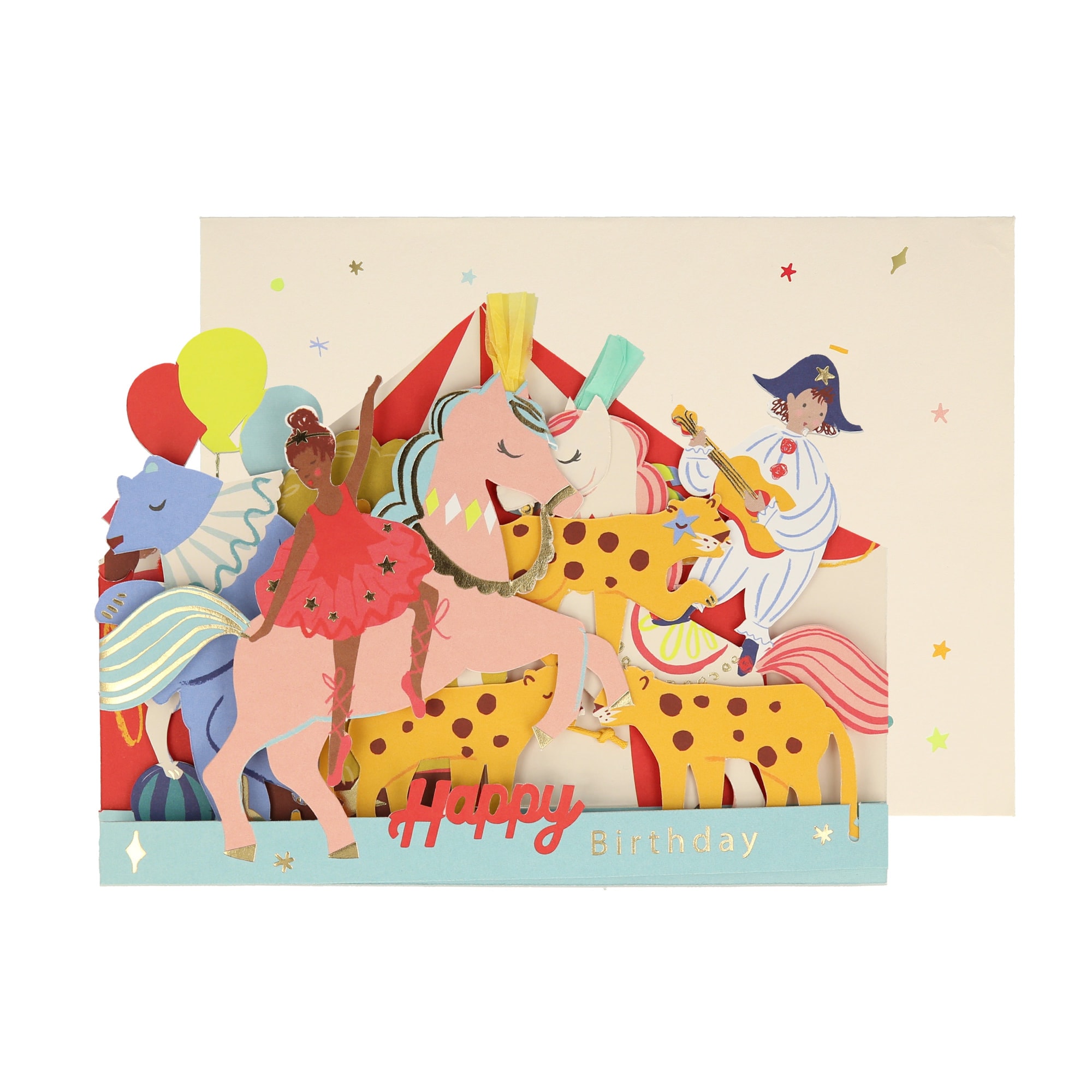 Circus Concertina Card - Sirk Tebrik Kartı