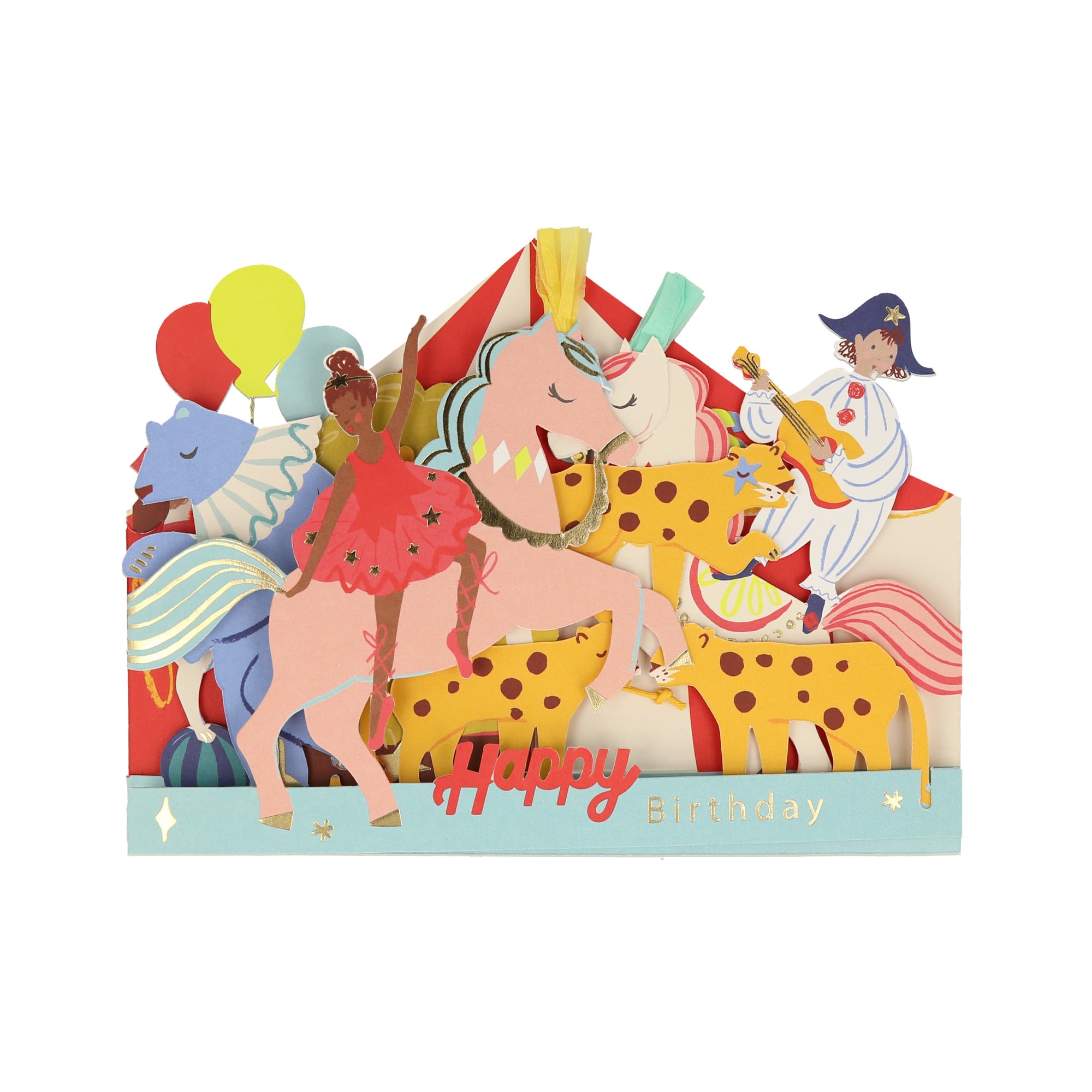 Circus Concertina Card - Sirk Tebrik Kartı