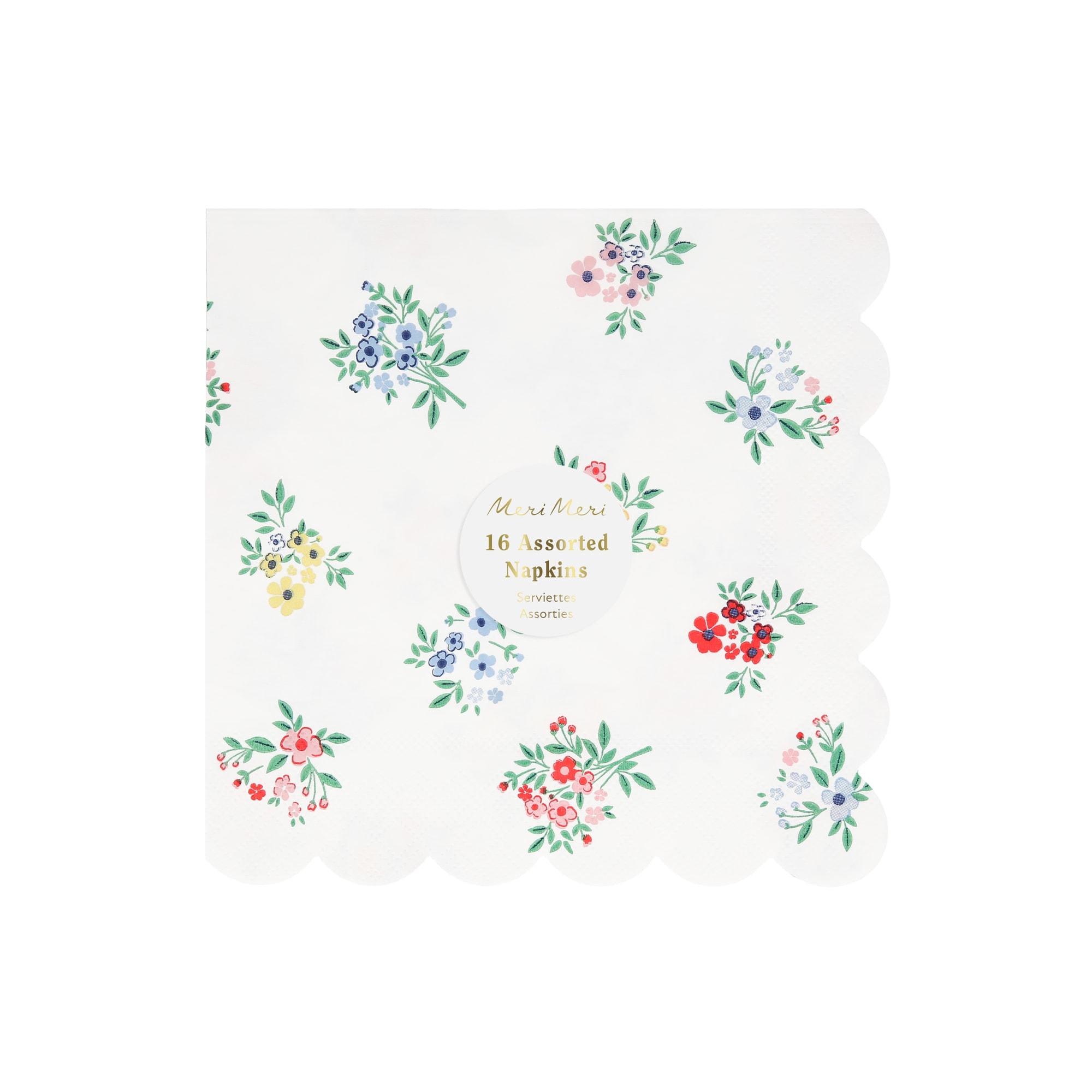 Ditsy Posy Çiçekli Peçeteler - L - 16 Adet