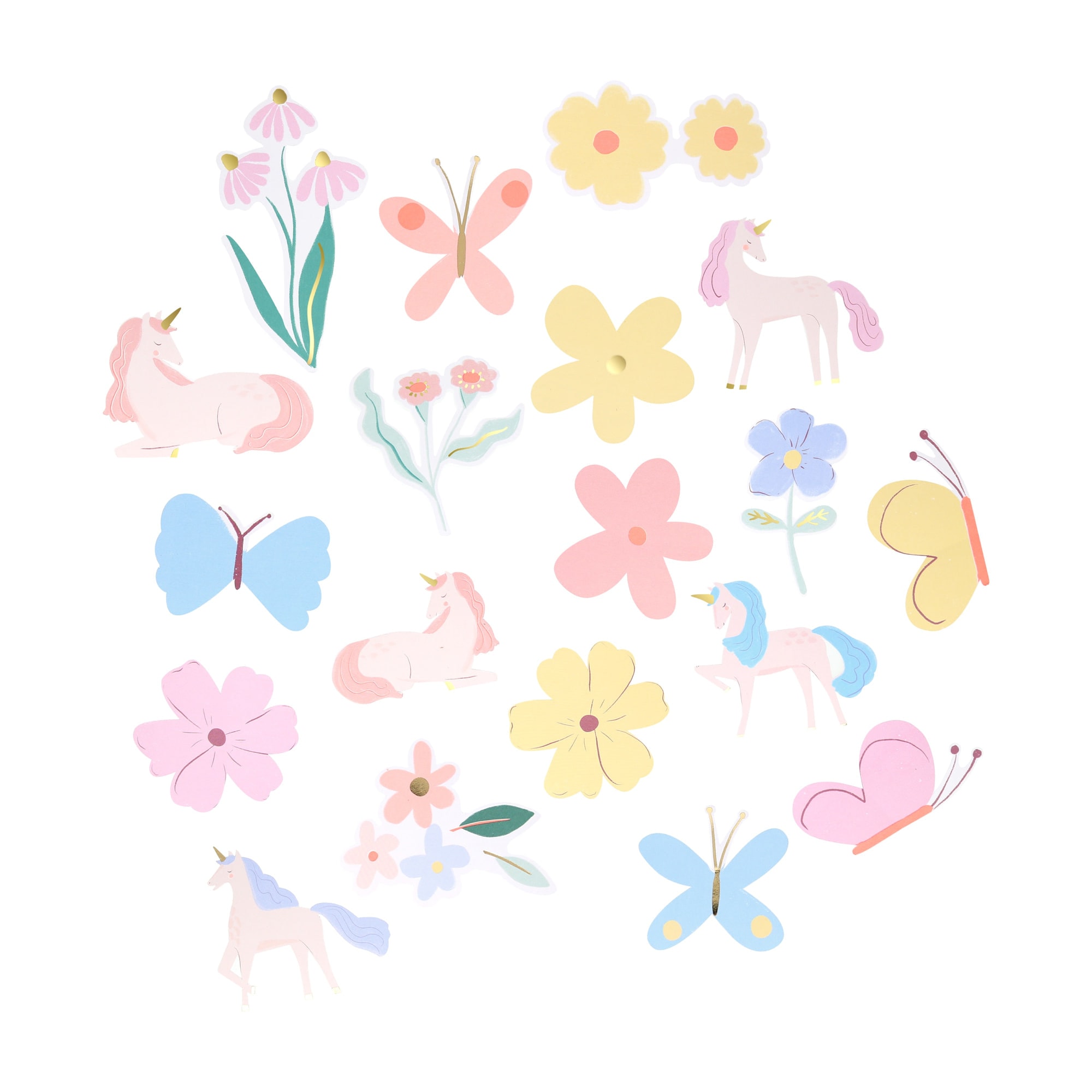 Die-Cut Unicorn Sticker - 25 Adet