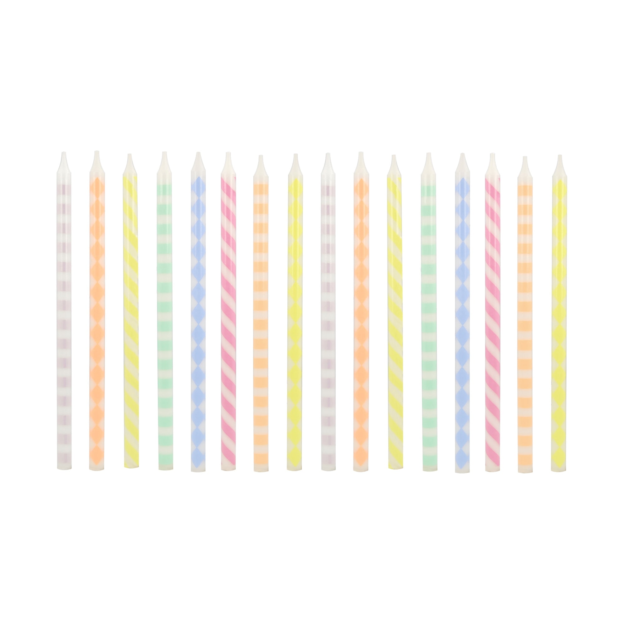 Desenli Pastel Mumlar - 16 Adet