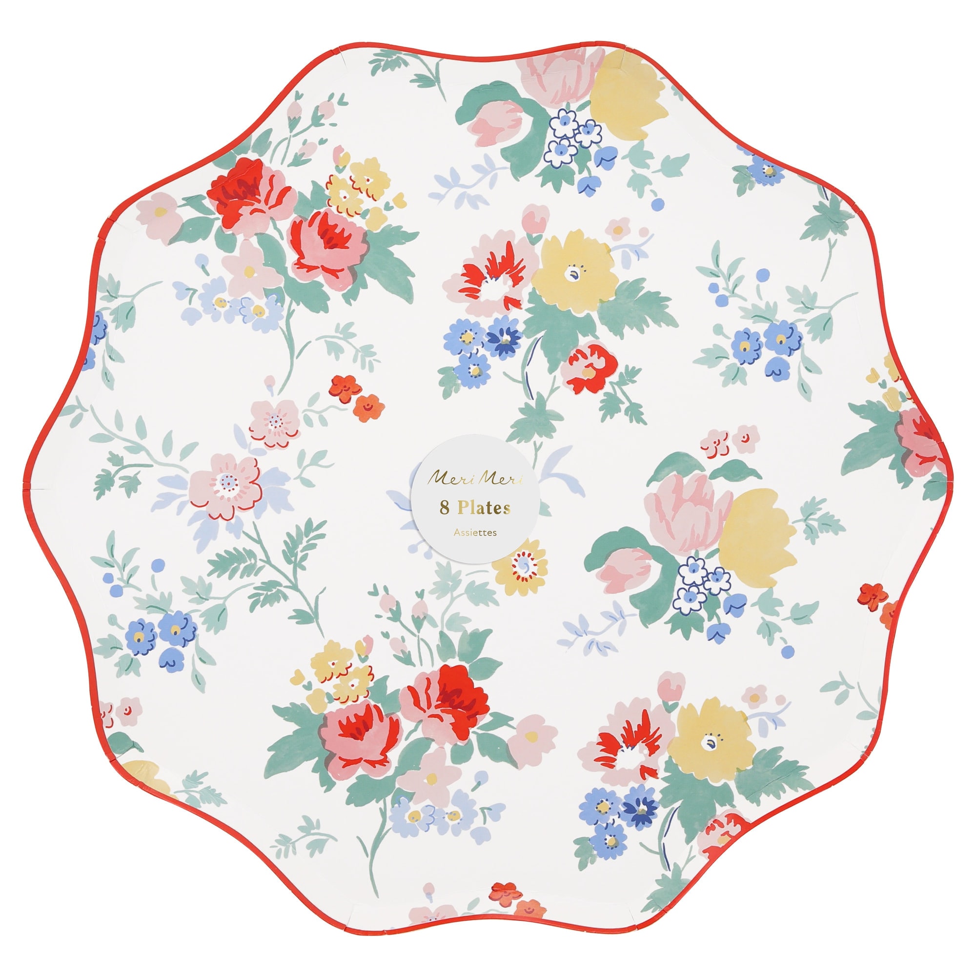 Vintage Floral Tabaklar - L - 8 Adet