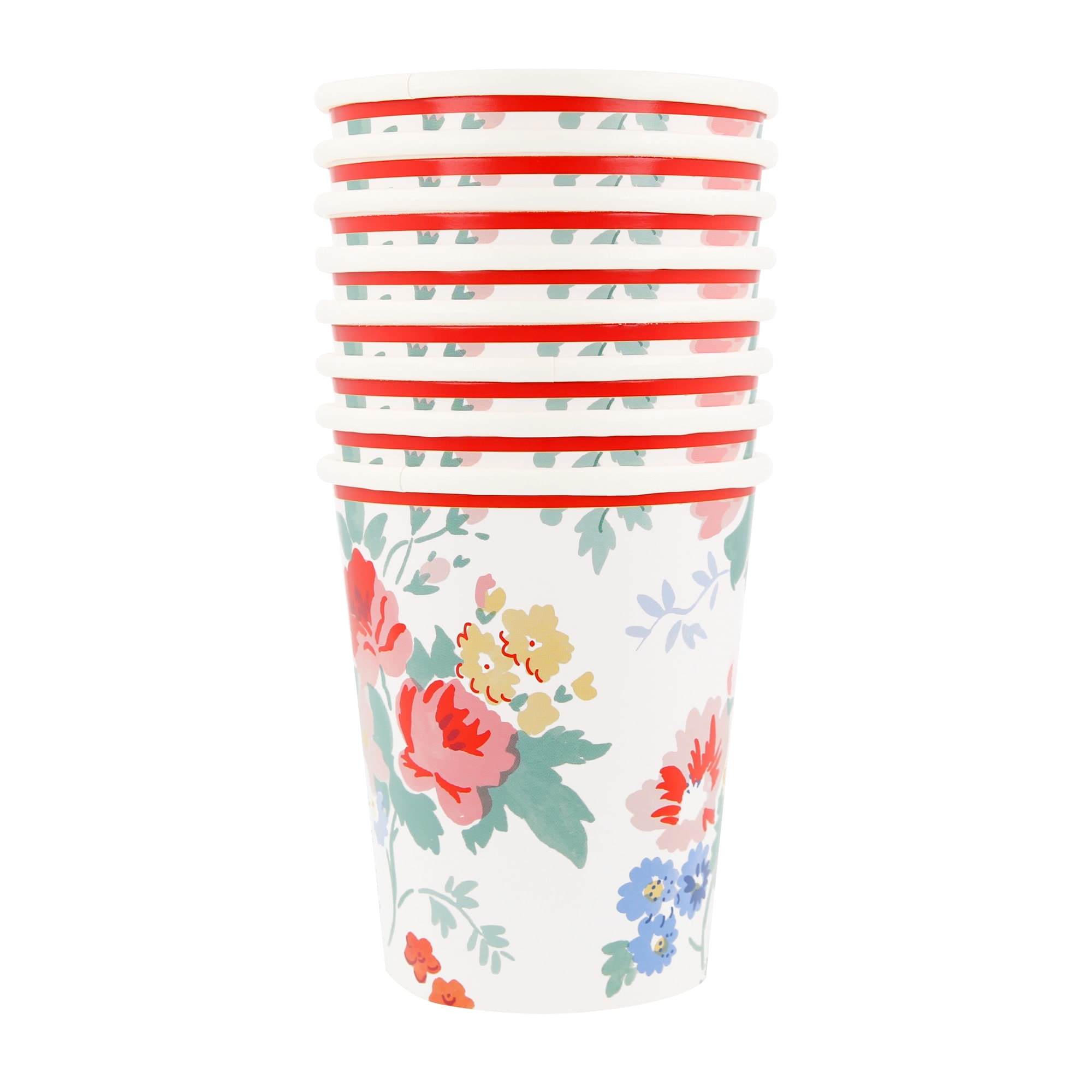 Vintage Floral Bardaklar - 8 Adet