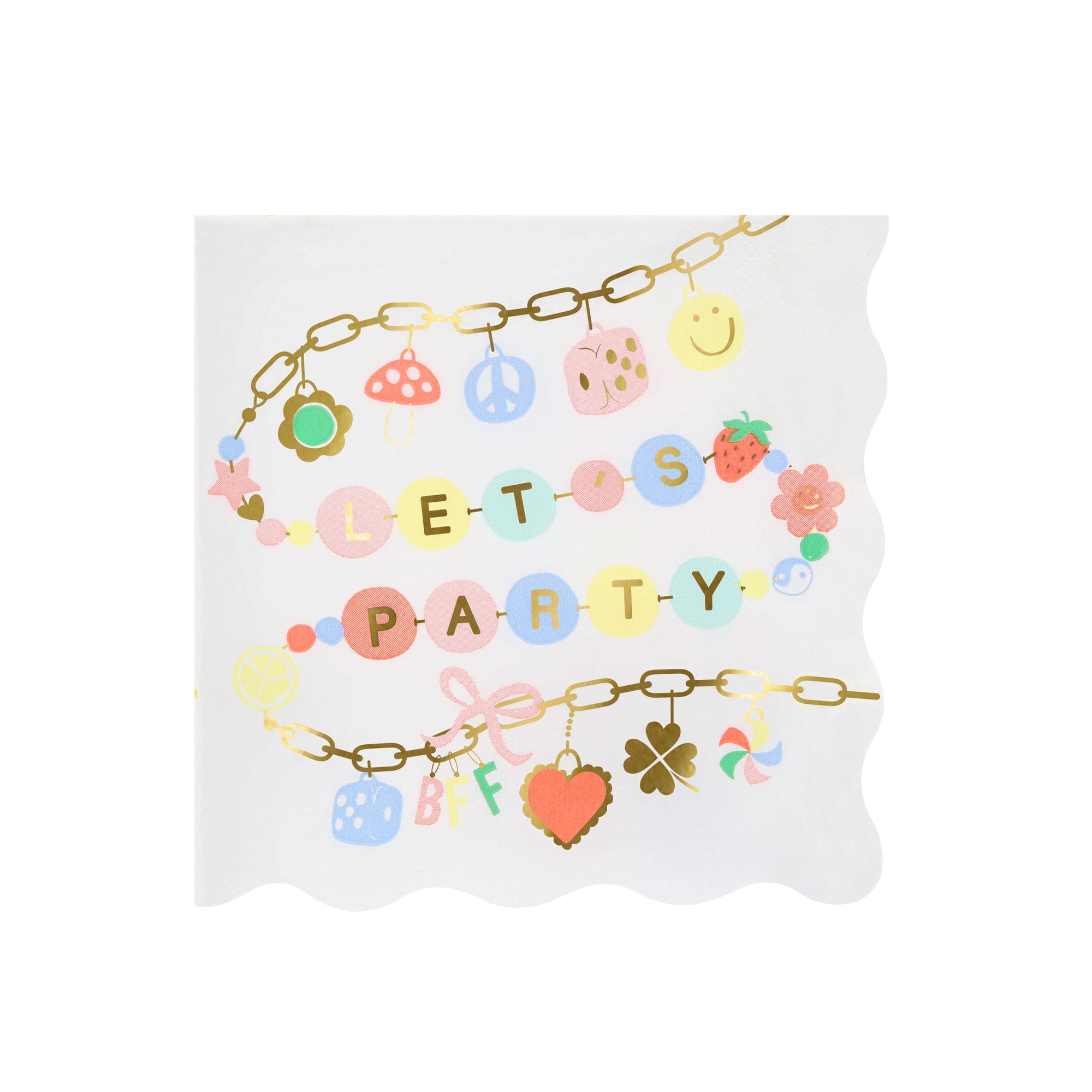 Charm Party Large Napkins - Bikelik Partisi Peçeteler - L - 16 Adet