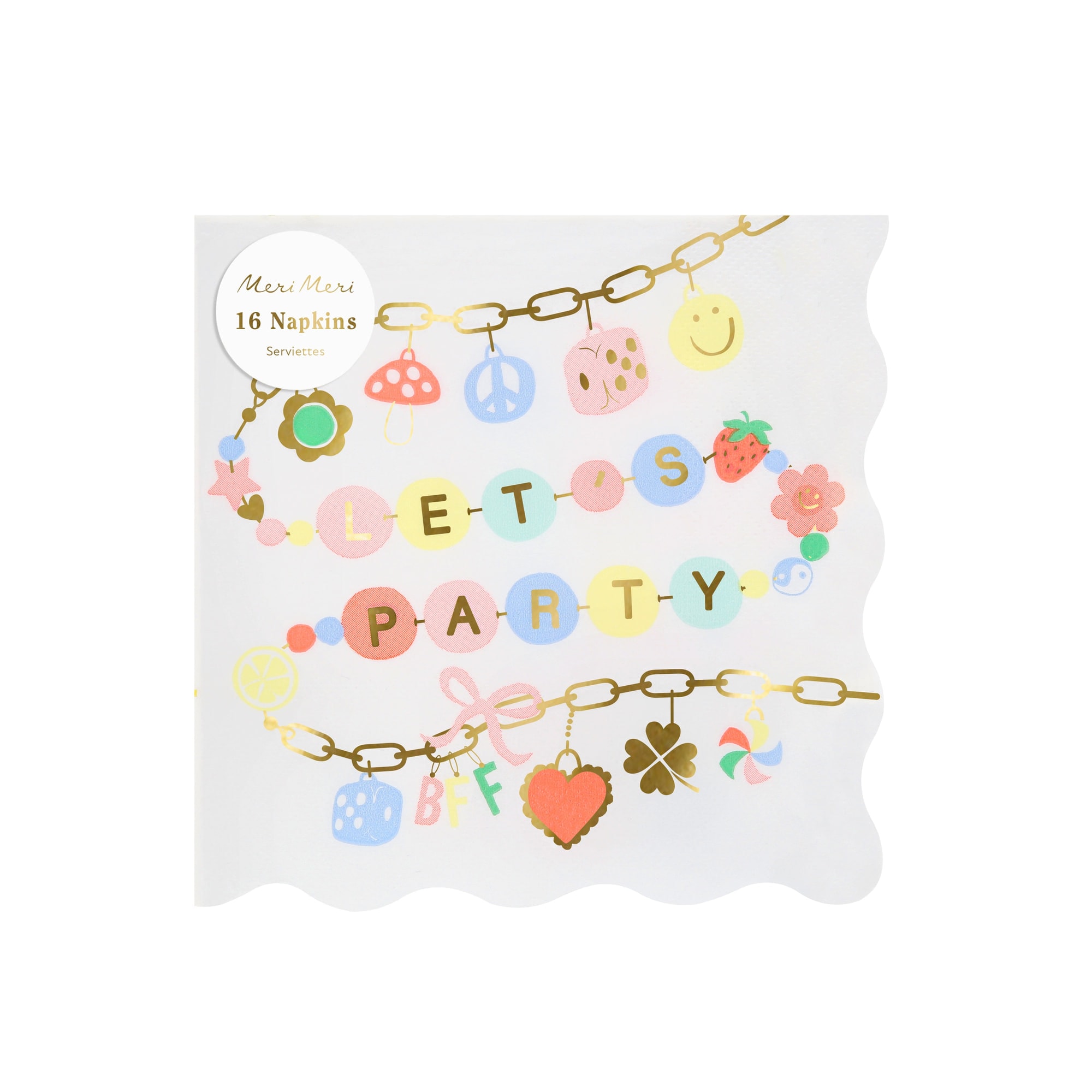 Charm Party Large Napkins - Bikelik Partisi Peçeteler - L - 16 Adet
