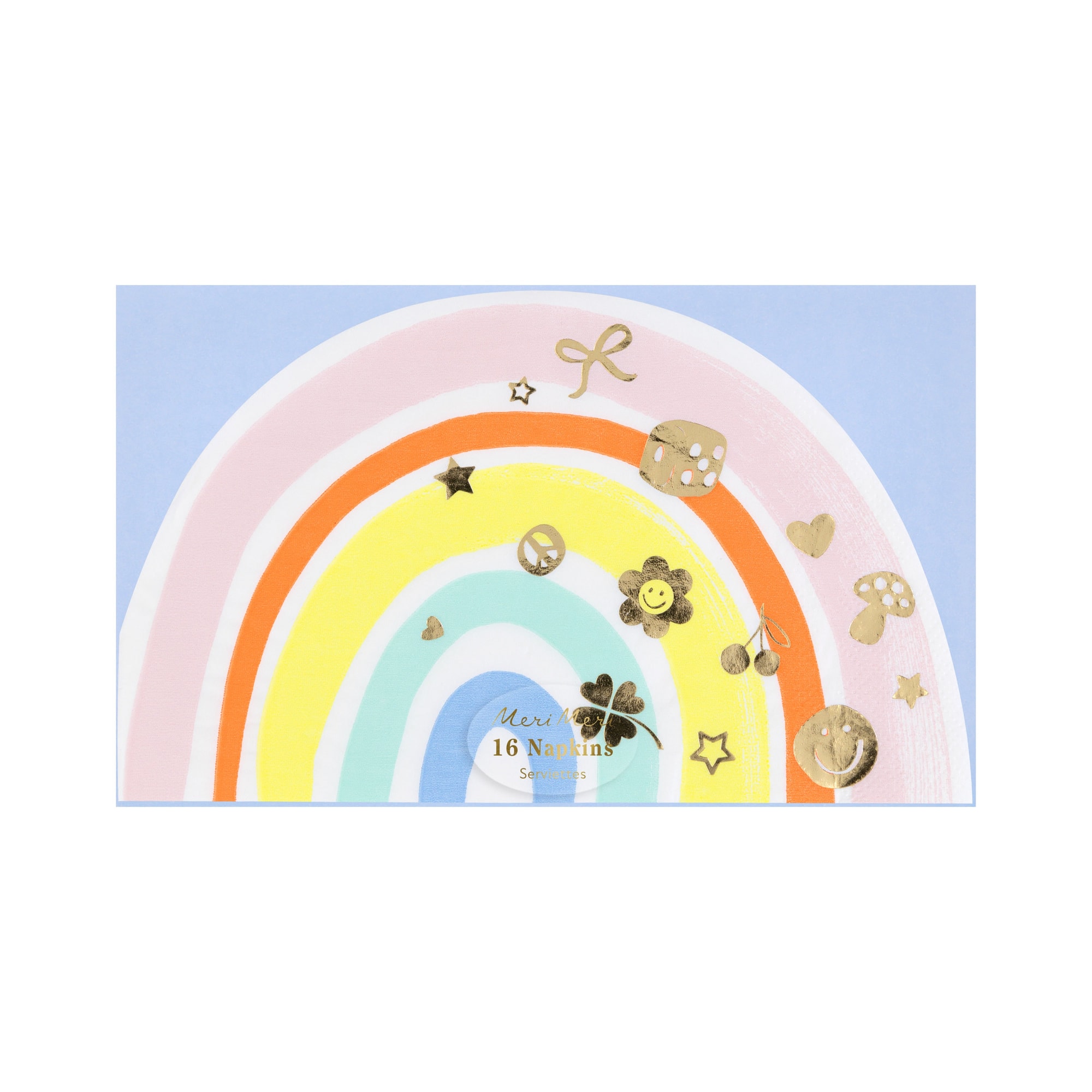 Charm Party Rainbow Napkins - Bileklik Partisi Gökkuşağı Peçeteler - 16 Adet