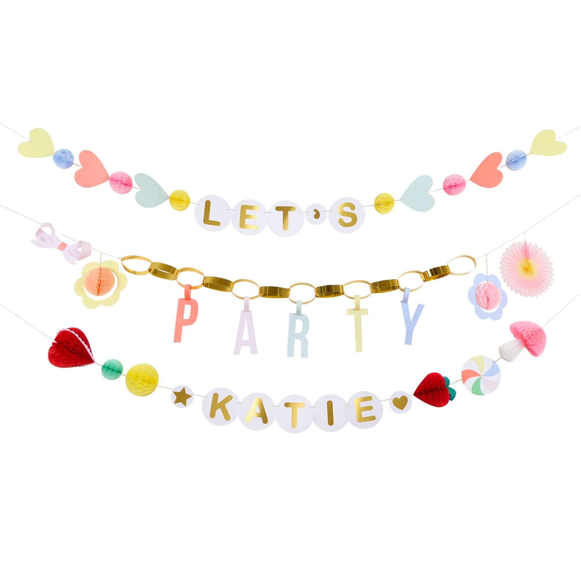 Charm Party Garland Set - Charm Parti Asılan Süs Seti