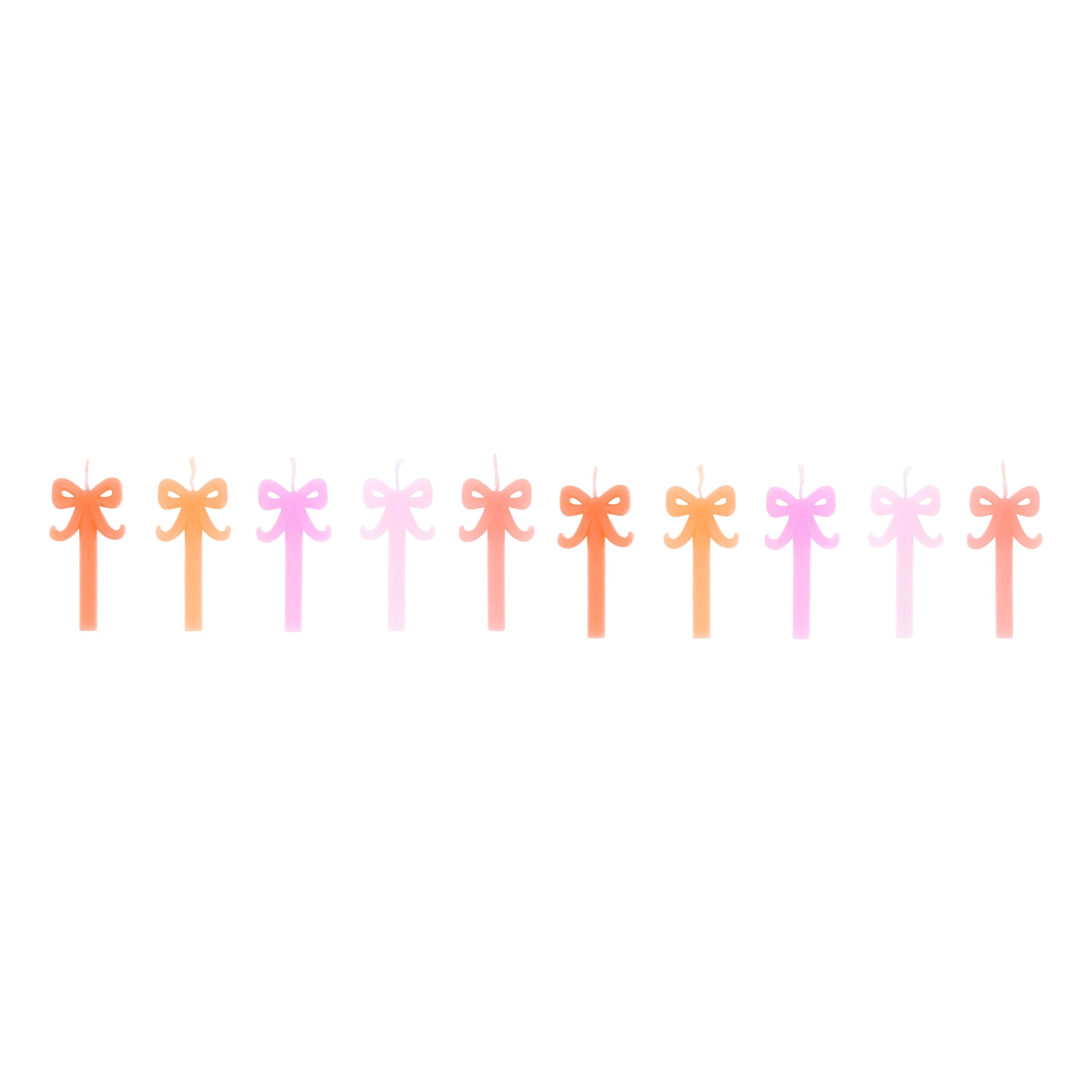Mini Bow Candles - Mini Fiyonk Mumlar - 10 Adet