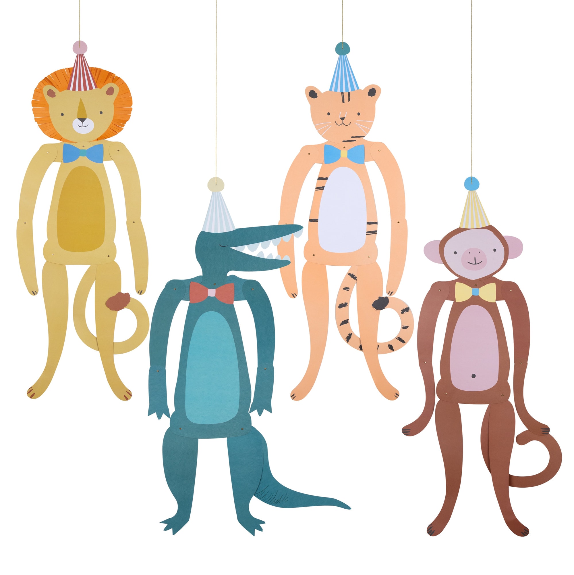 Party Animal Decorations - Parti Hayvanları Asılan Süsler - 4 Adet