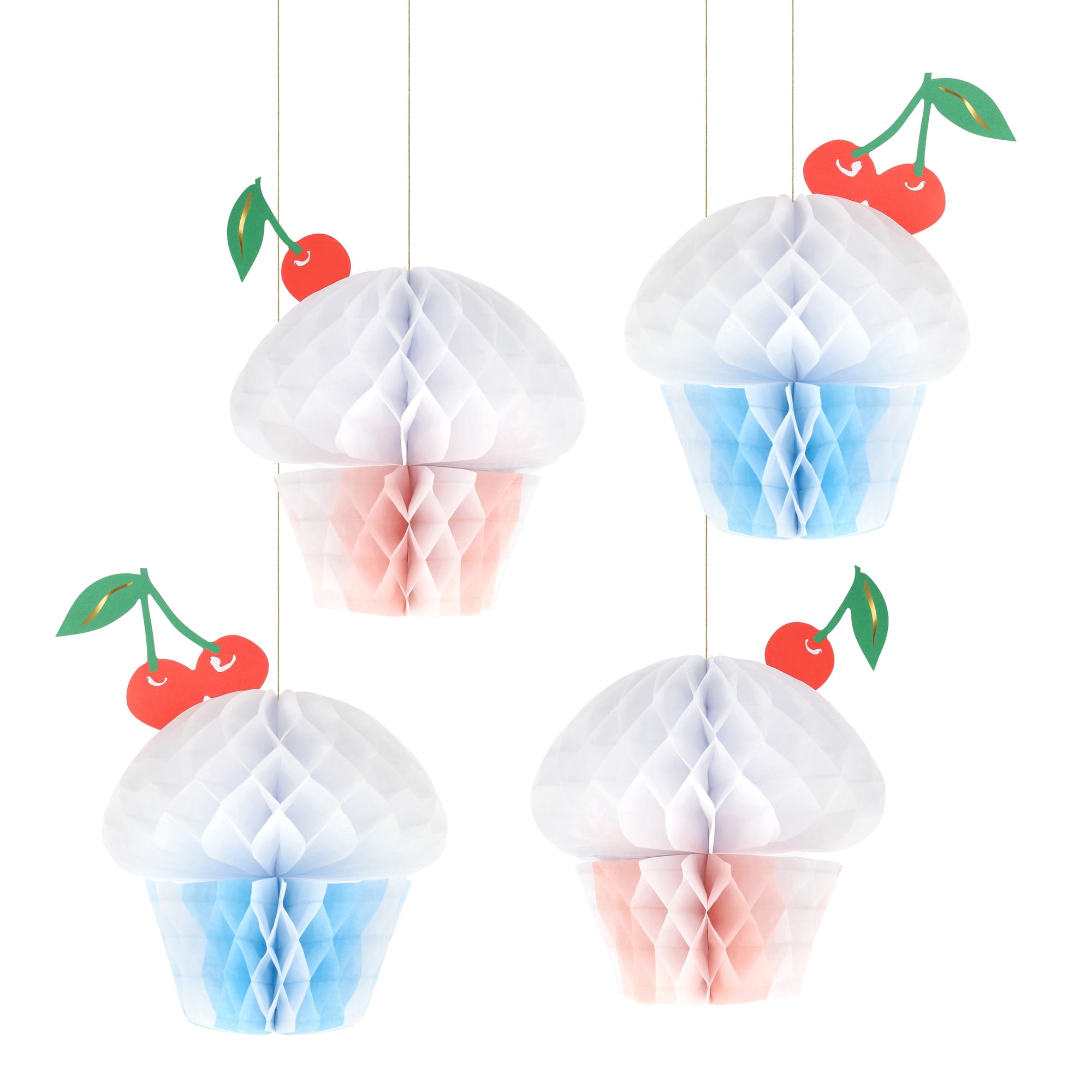 Honeycomb Cupcake Decorations - Petek Cupcake Süsleri - 4 Adet