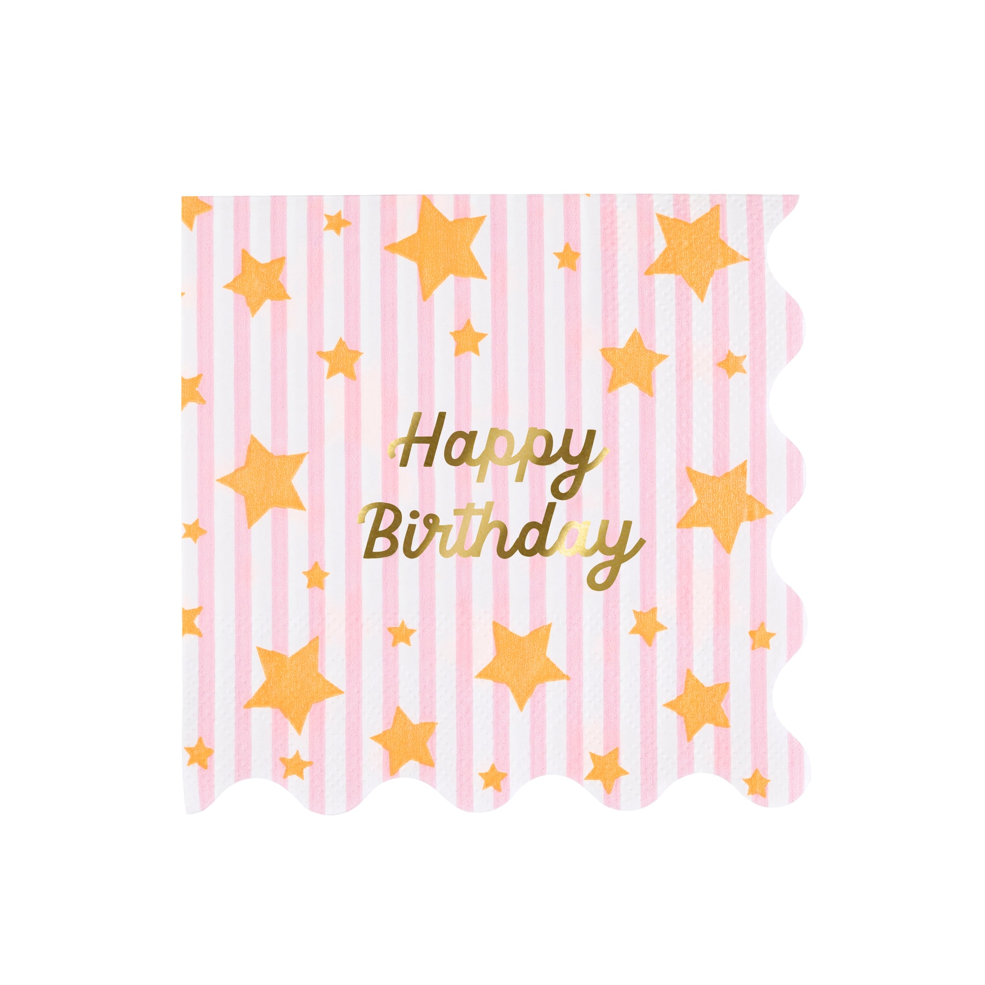 Bright Star Happy Birthday Large Napkins - Parlak Yıldız Happy Birthday Peçeteler - L - 16 Adet