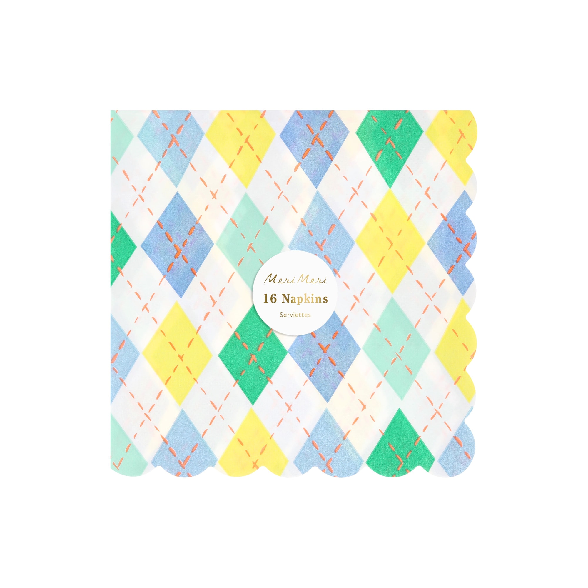 Argyle Large Napkins - Baklava Desenli Peçeteler - L - 16 Adet