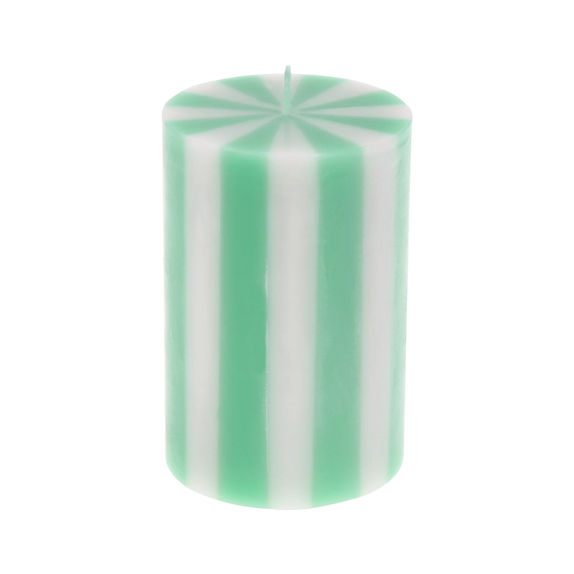 Bright Striped Pillar Candles - Parlak Çizgili Sütun Mumlar - 5 Adet
