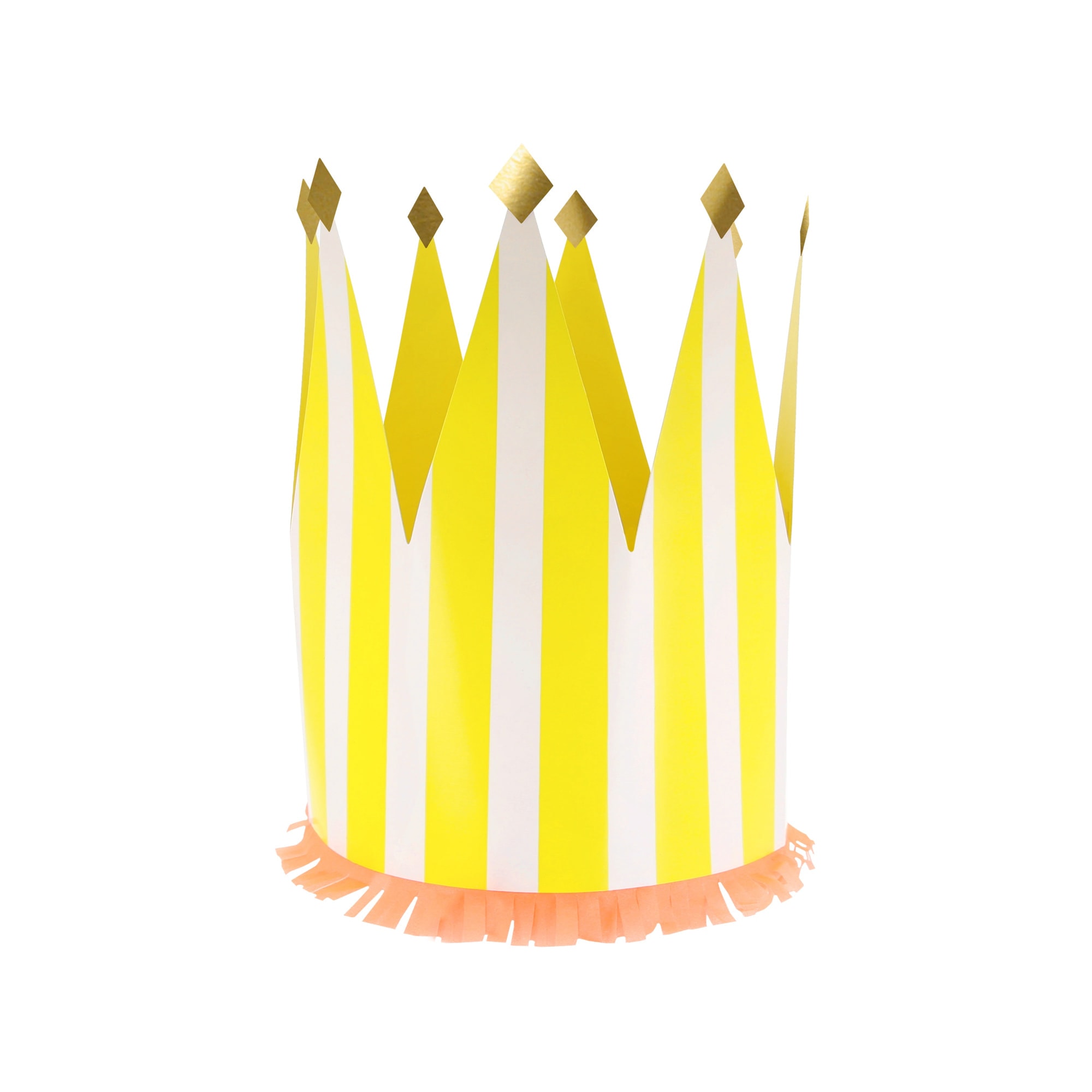Striped Party Crowns - Çizgili Parti Taçları - 8 Adet