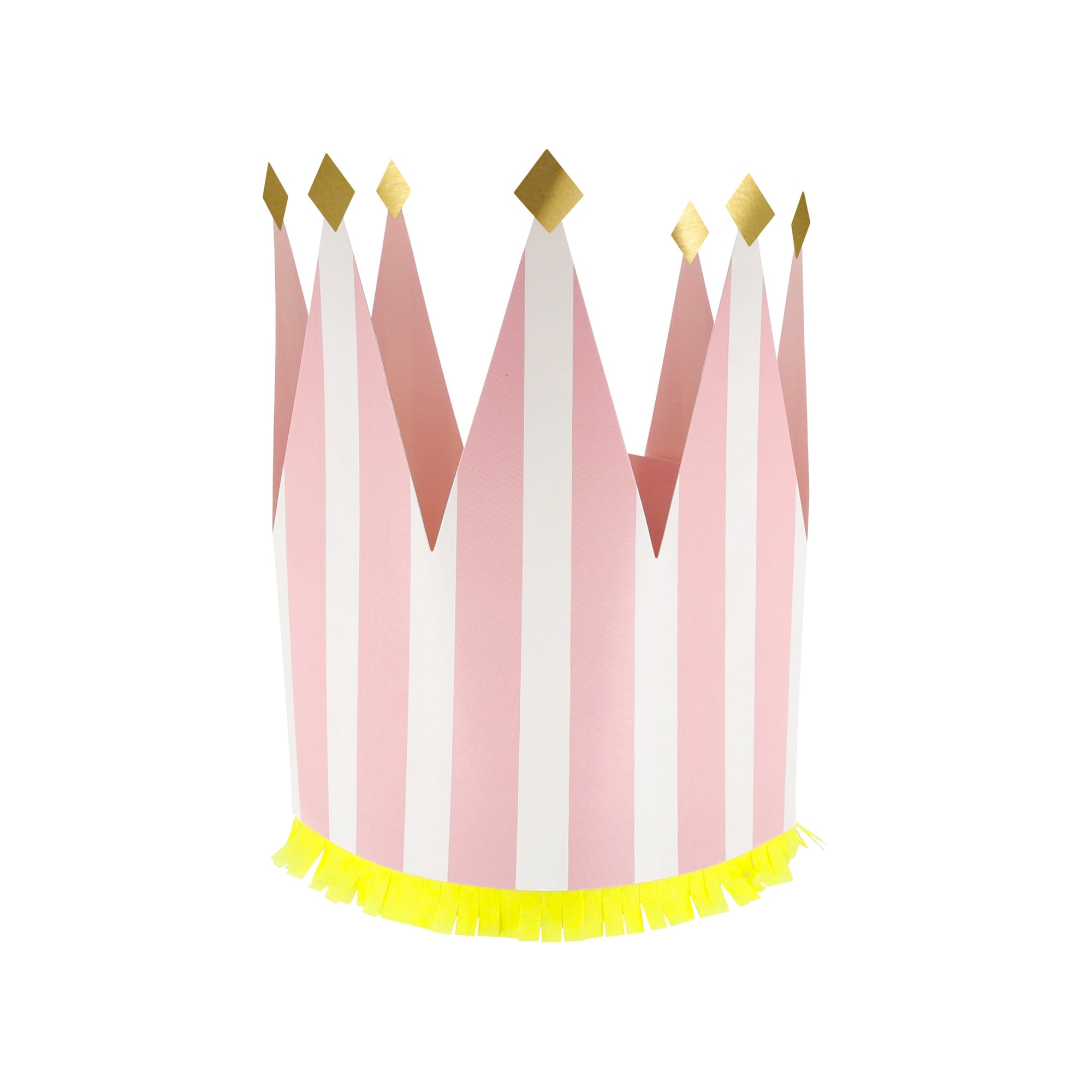 Striped Party Crowns - Çizgili Parti Taçları - 8 Adet