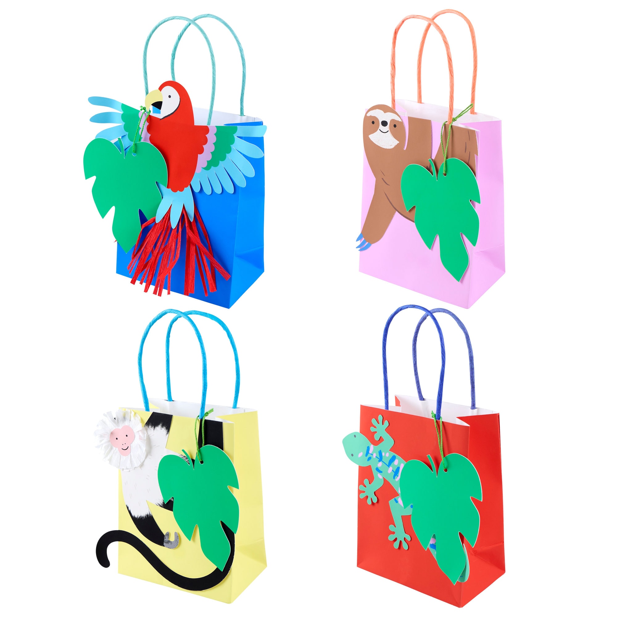 Jungle Jamboree Party Bags - Jungle Jamboree Parti Çantaları - 8 Adet