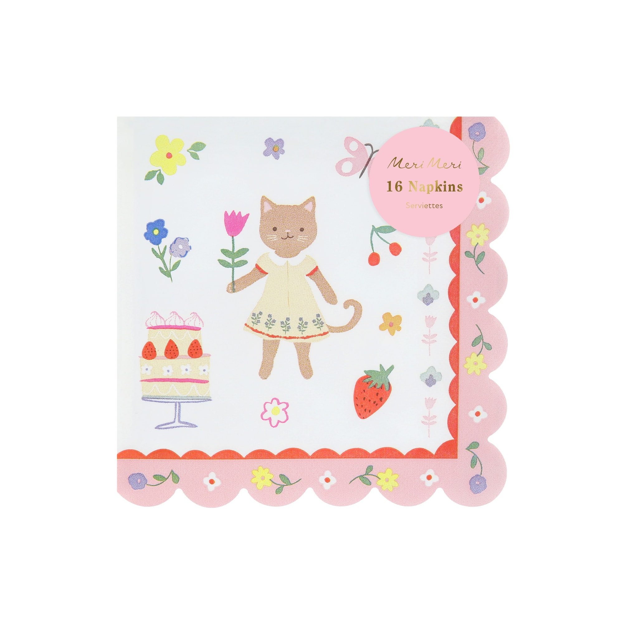Kitten Club Large Napkins - Yavru Kedi Kulübü Büyük Peçeteler - L - 16 Adet