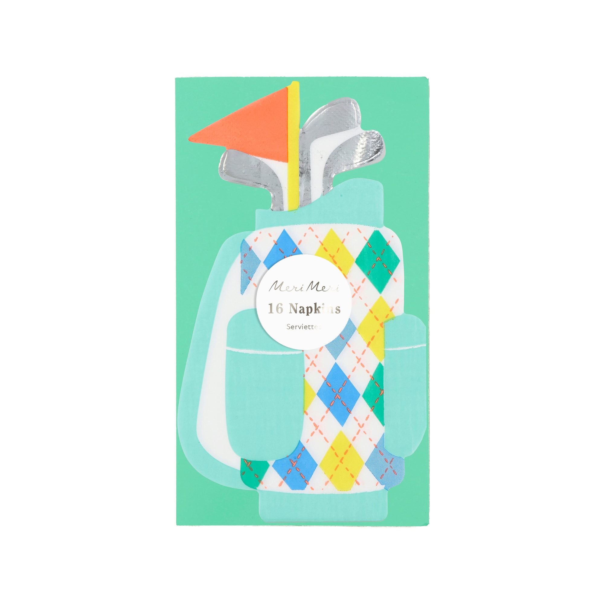 Golf Bag Shaped Napkins - Golf Çantası Şekilli Peçeteler - 16 Adet