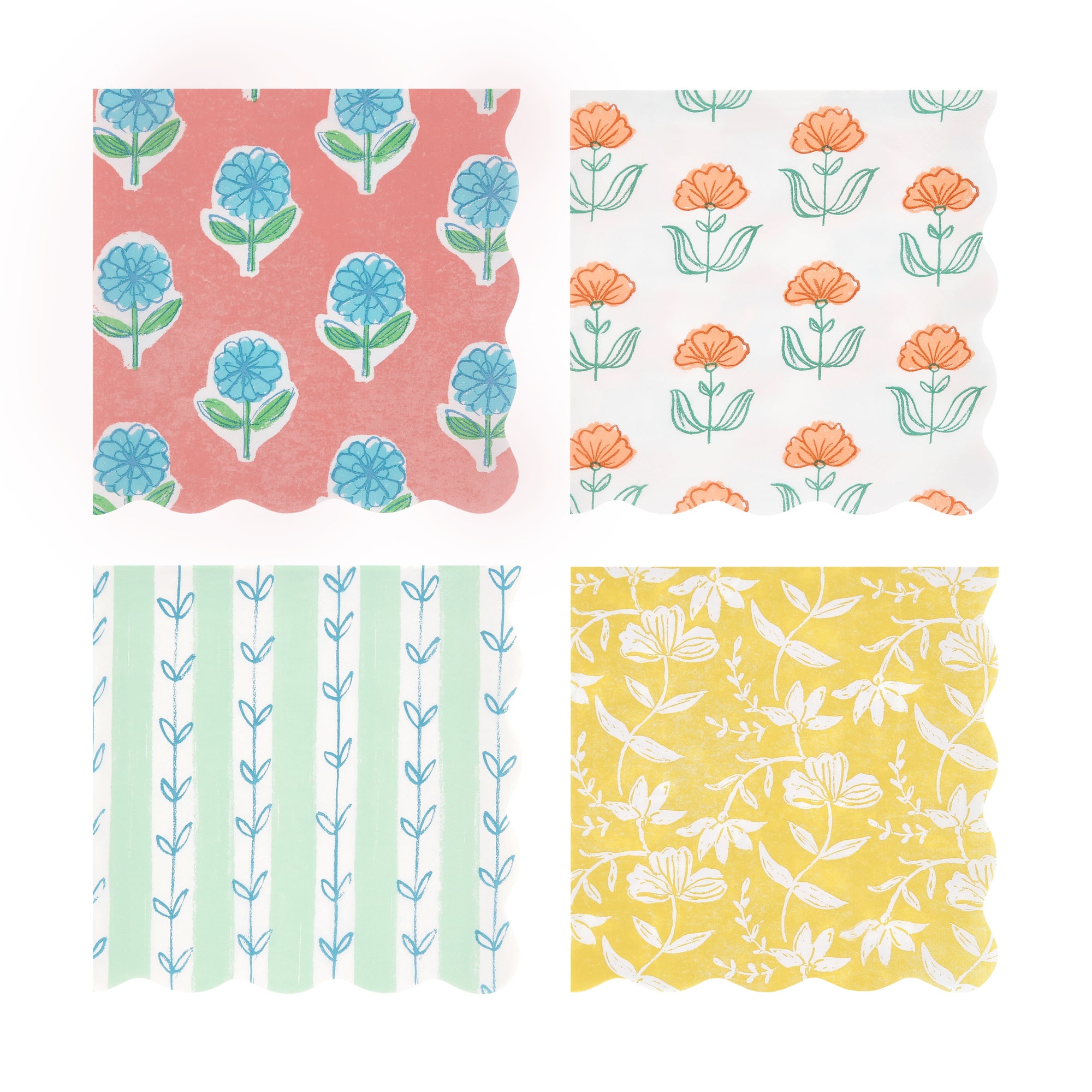 Flora Large Napkins - Flora Büyük Peçeteler - L - 16 Adet