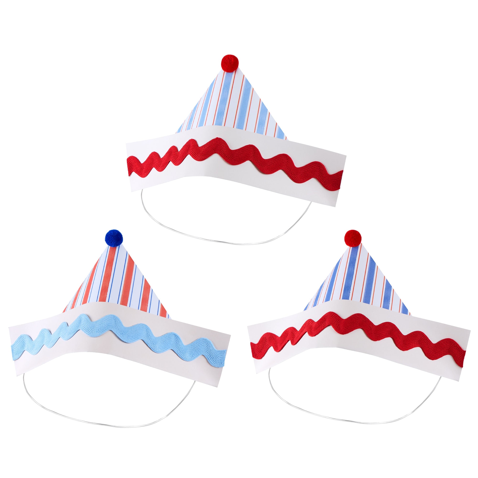 Sailor Party Hats - Denizci Parti Şapkaları - 8 Adet