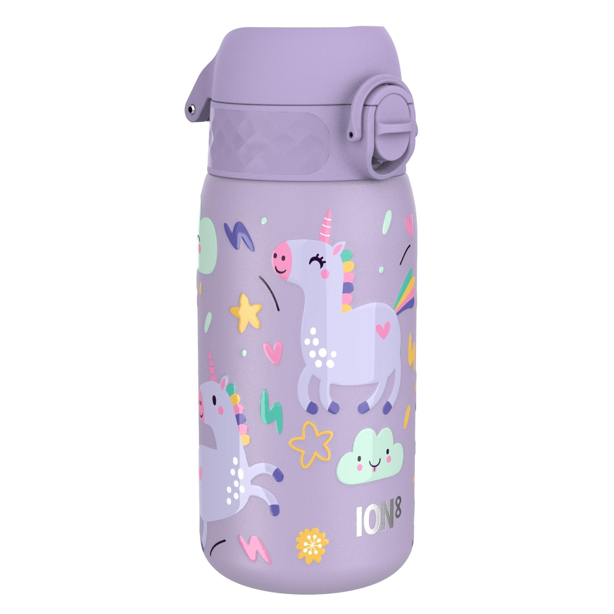 Paslanmaz Çelik Çocuk Suluk - Mor Unicorn - 400 ml - Sızdırmaz