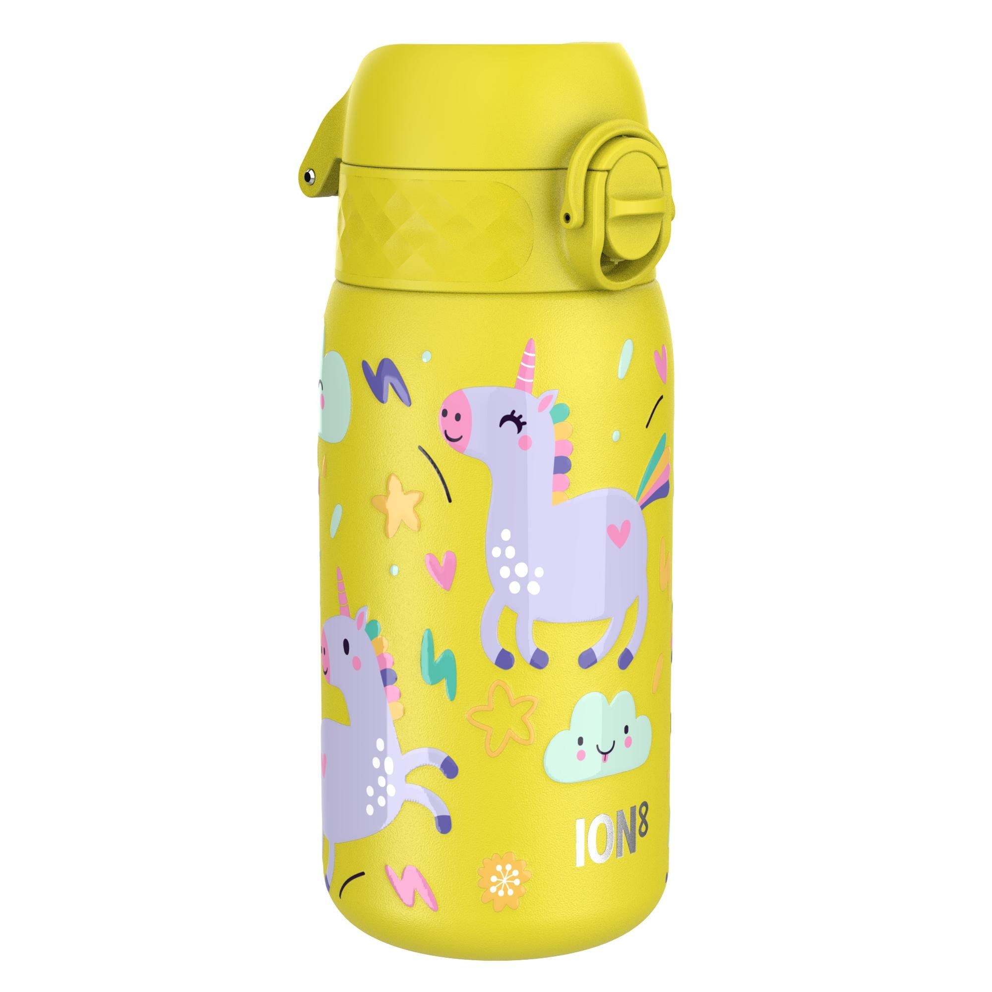 Paslanmaz Çelik Çocuk Suluk - Sarı Unicorn - 400 ml - Sızdırmaz