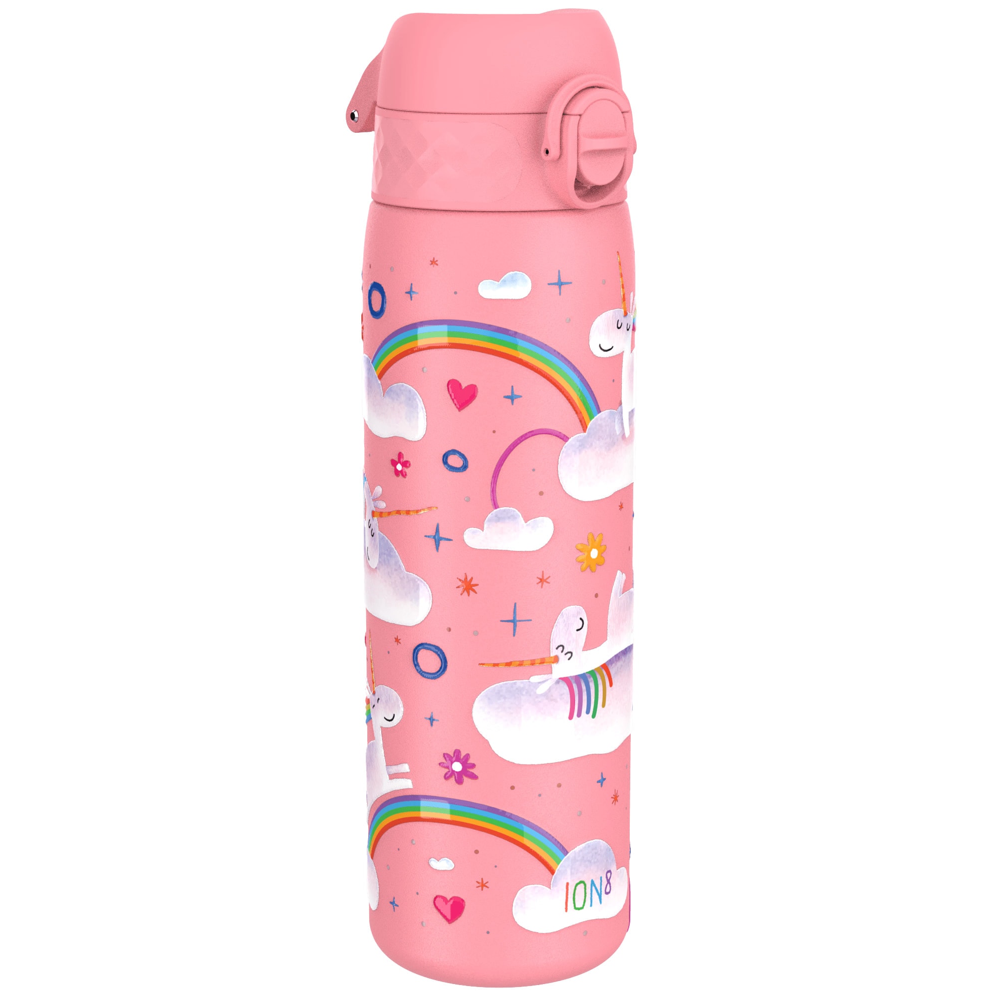 Paslanmaz Çelik İnce Suluk - Gökkuşağı Unicorn - 600 ml - Sızdırmaz