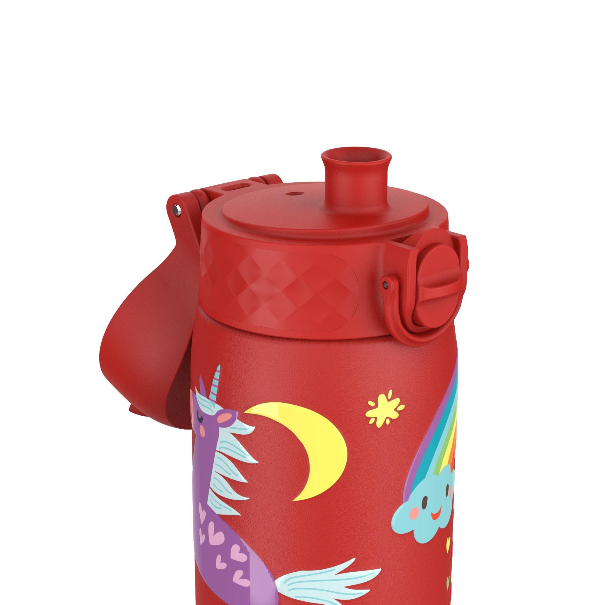 Paslanmaz Çelik İnce Suluk - Kırmızı Unicorn - 600 ml - Sızdırmaz