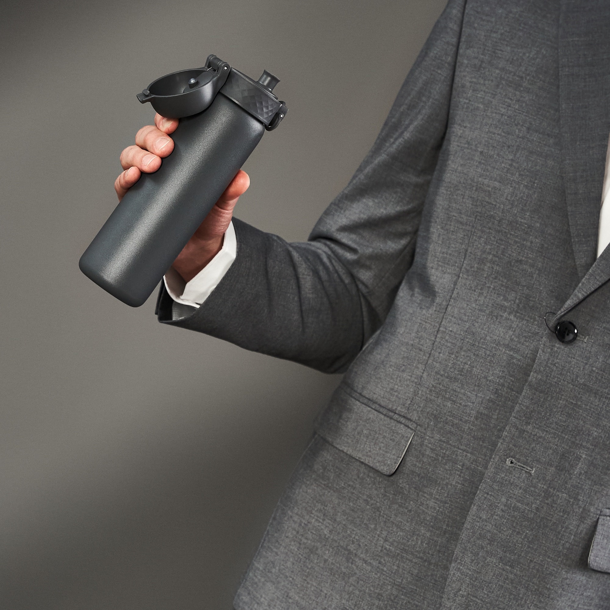 İnce Su Termosu - Gri - 500 ml - Sızdırmaz