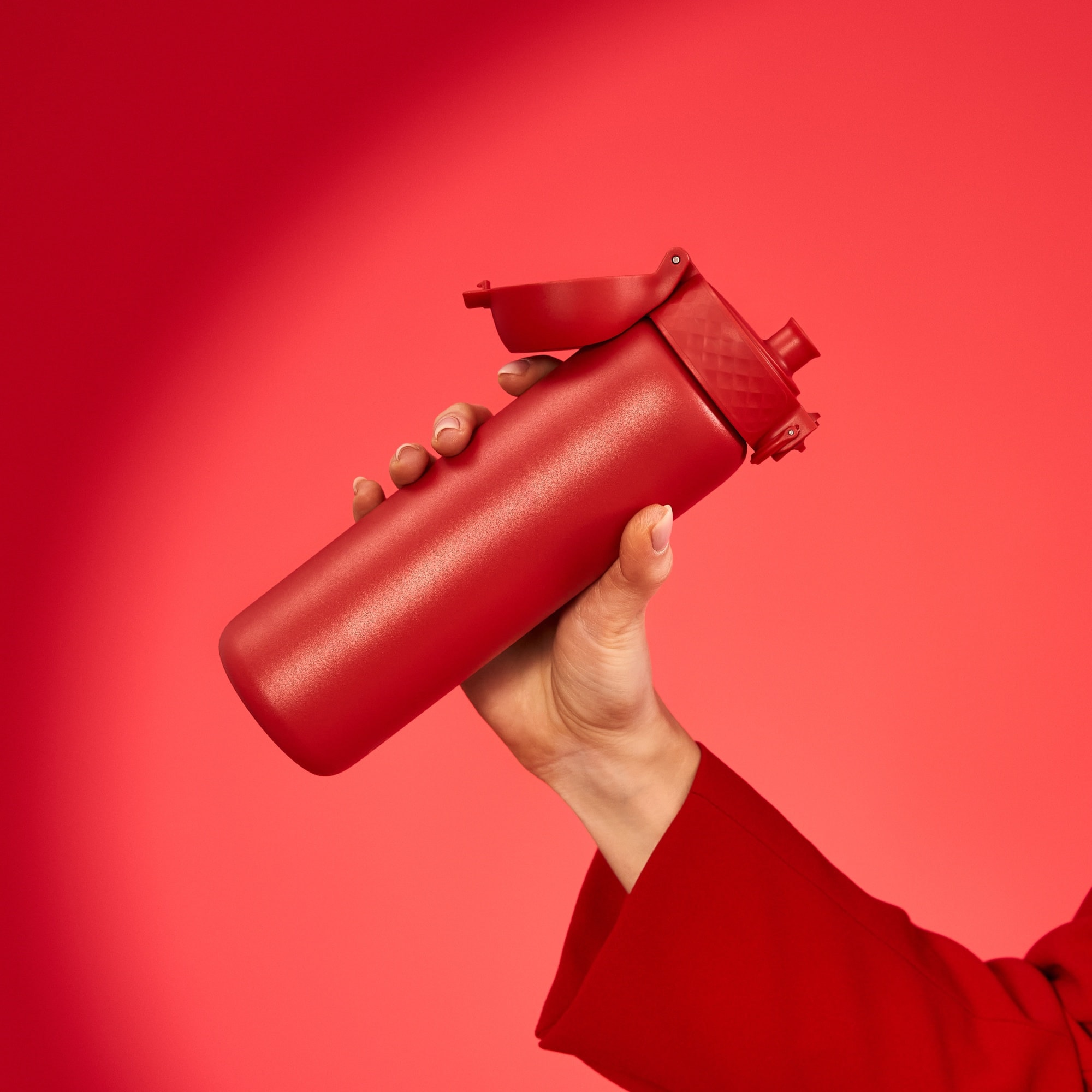 İnce Su Termosu - Kırmızı - 500 ml - Sızdırmaz